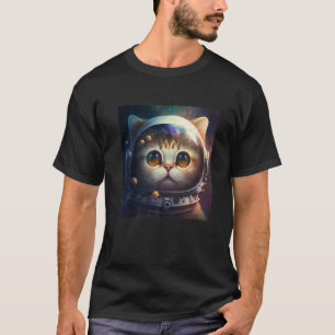 Kosmischer Anzug Weltraumkatze Astronaut T-Shirt