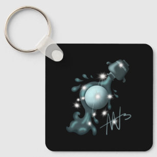 Kosmischer Aquarius Uranus Zodiac Metal Schlüsselanhänger