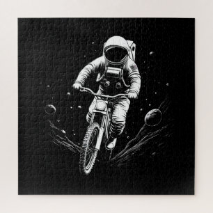Kosmischer Astronauten-Fahrrad-Raum-Abenteuer Puzzle