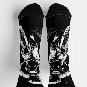 Kosmischer Astronauten-Fahrrad-Raum-Abenteuer Socken