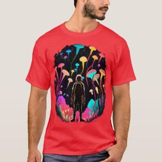 Kosmischer Astronautenmagic Mushroom Forest Psyche T-Shirt