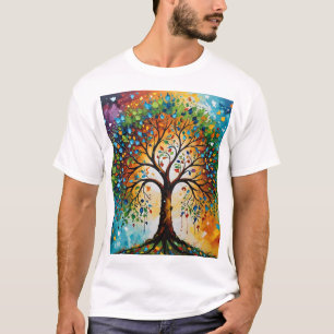 Kosmischer Baum der Mythen - Kunst des indischen V T-Shirt
