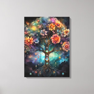 Kosmischer Baum des Lebens 45,7 cm x 61 cm Leinwanddruck