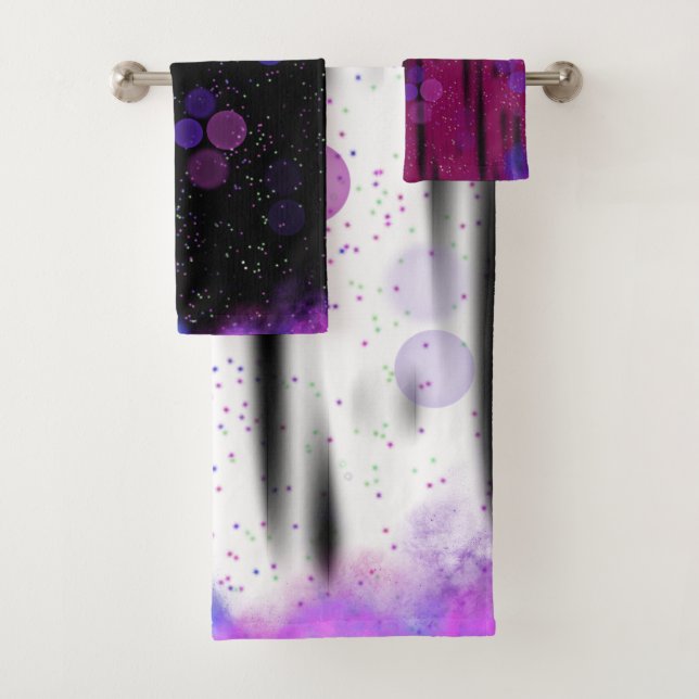 Kosmischer Blasenfluss Badhandtuch Set (Insitu)