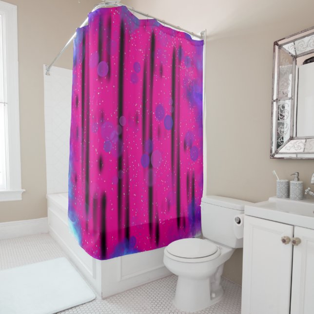 Kosmischer Blasenfluss Duschvorhang (Beispiel)