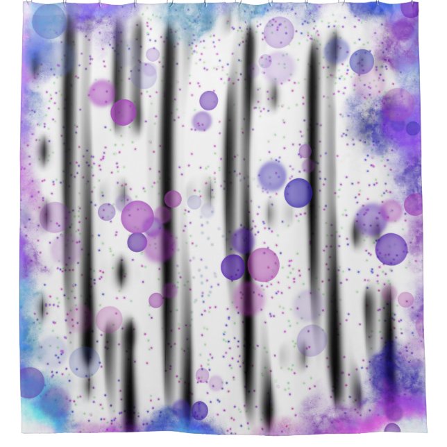 Kosmischer Blasenfluss Duschvorhang (Vorderseite)