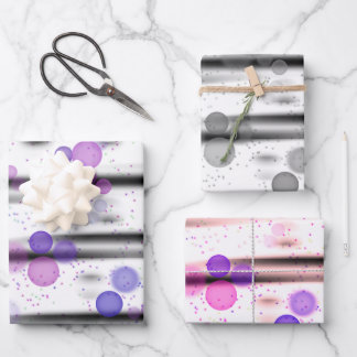 Kosmischer Blasenfluss Geschenkpapier Set