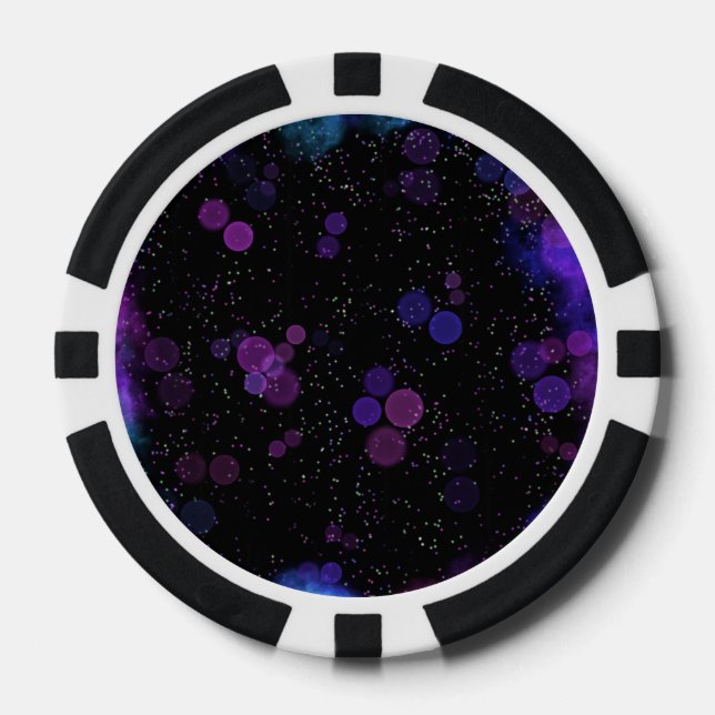 Kosmischer Blasenfluss Pokerchips (Vorderseite)