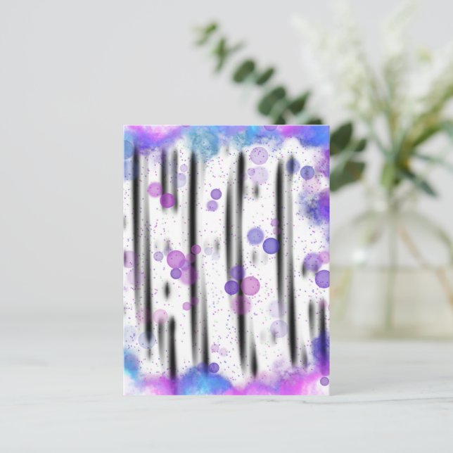 Kosmischer Blasenfluss Postkarte (Stehend Vorderseite)