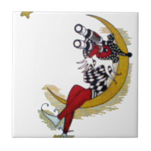 Kosmischer Blick: Elf auf dem Mond Fliese