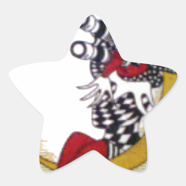 Kosmischer Blick: Elf auf dem Mond Stern-Aufkleber (Vorderseite)