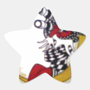 Kosmischer Blick: Elf auf dem Mond Stern-Aufkleber