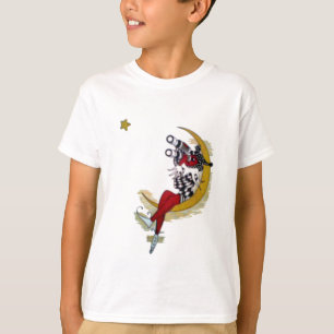 Kosmischer Blick: Elf auf dem Mond T-Shirt