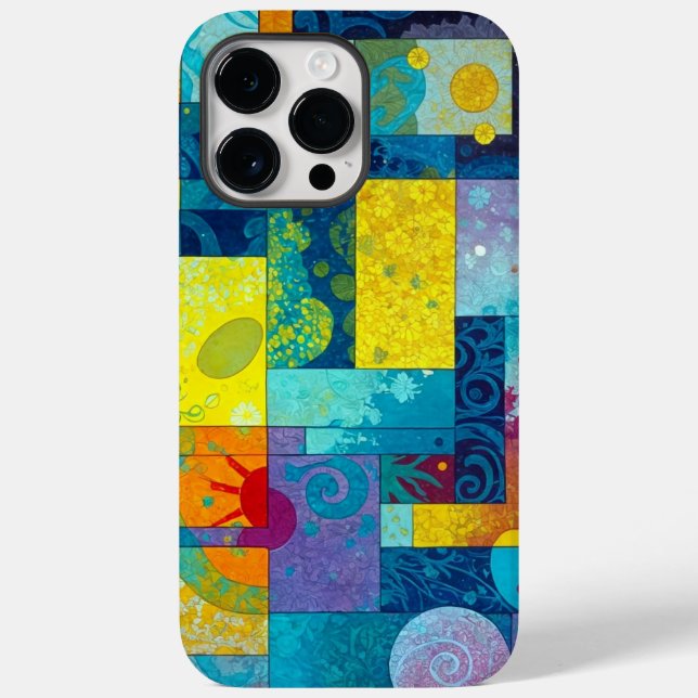 Kosmischer Blütengarten: Abstraktes Mosaik der Trä Case-Mate iPhone Hülle (Rückseite)