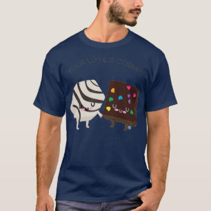 Kosmischer Brownie und Zebra-Kuchen T T-Shirt