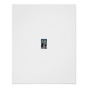 Kosmischer Buddha erhebt sich aus dem Sternenfeld Poster