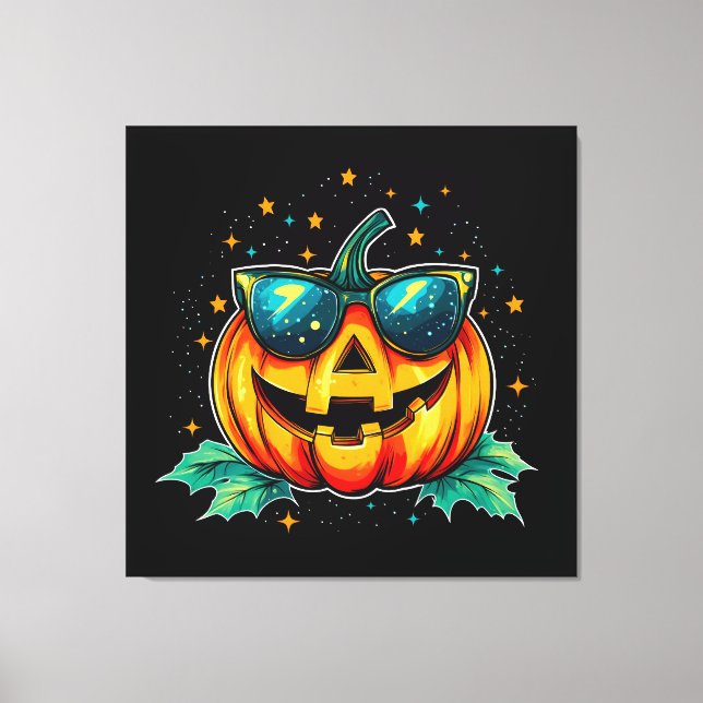 Kosmischer Cooler Jack-O-Space Leinwanddruck (Vorderseite)