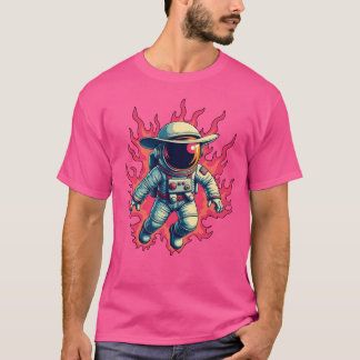 Kosmischer Cowboy - Astronaut in Flammen T-Shirt