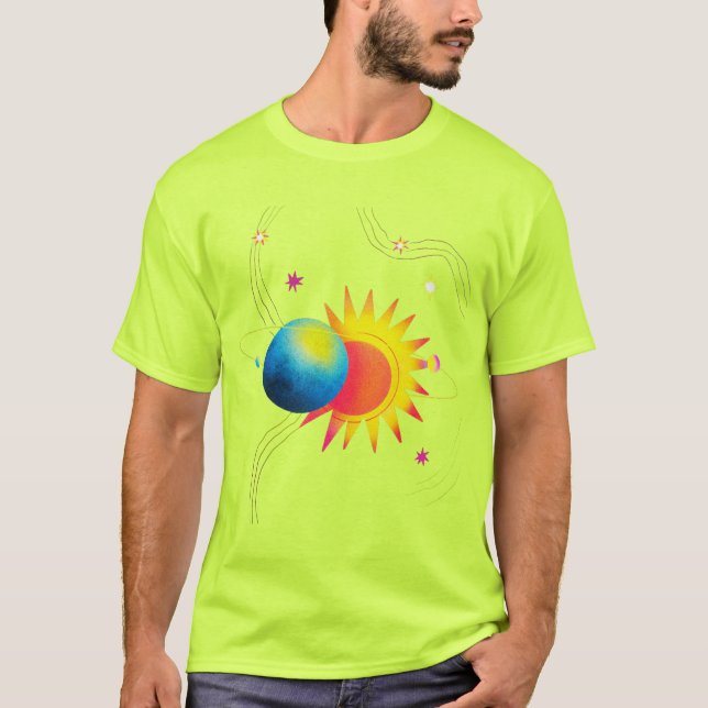 Kosmischer Eklipse-Glanz. T-Shirt (Vorderseite)