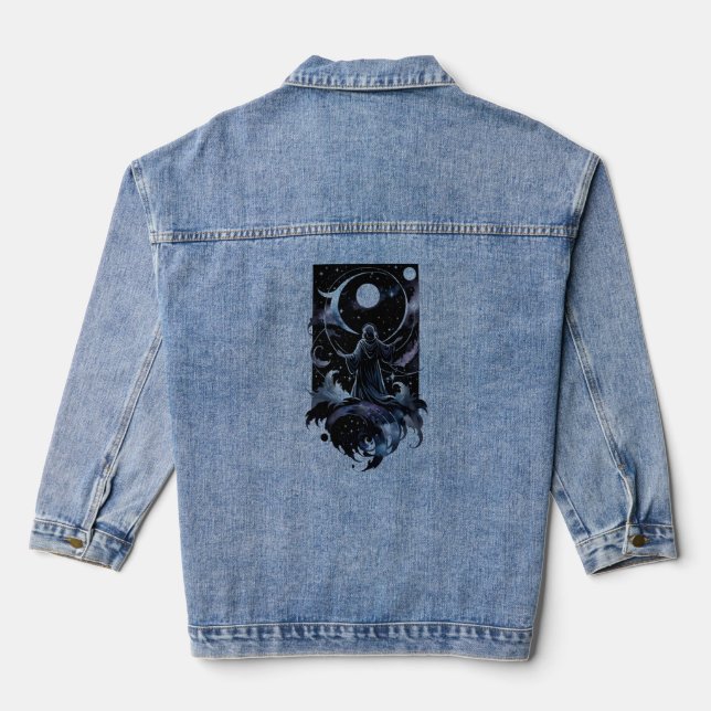 Kosmischer Engel Jeansjacke (Rückseite)