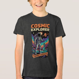 Kosmischer Entdecker Astronaut Weltraum Abenteuer Tri-Blend Shirt