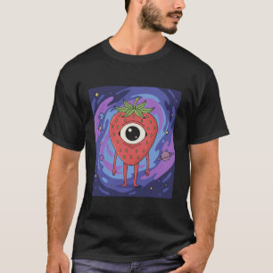 Kosmischer Erdbeer-Alien – Süße Sci-Fi-Frucht   T-Shirt