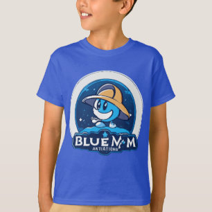 Kosmischer Explorer: Blue M Adventures T-Shirt