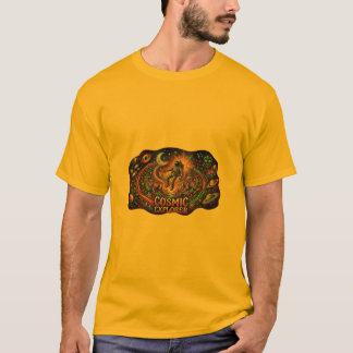 Kosmischer Explorer Retro-Psychedelischer Astronau T-Shirt
