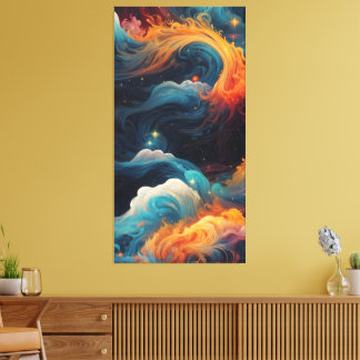 kosmischer Flammenfluss Leinwanddruck