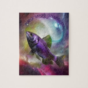 Kosmischer Fliegender Fisch AI Fantasy Digital Art Puzzle