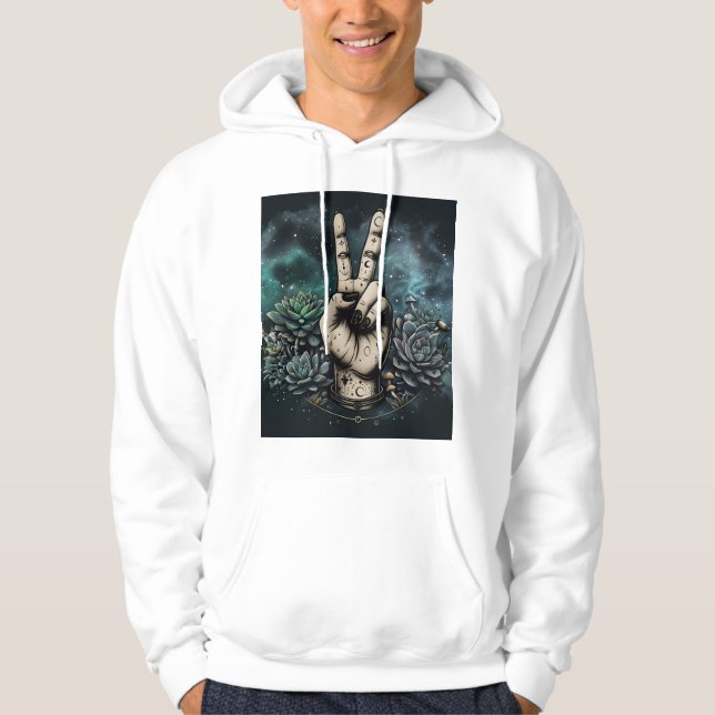 kosmischer Frieden Hoodie (Vorderseite)