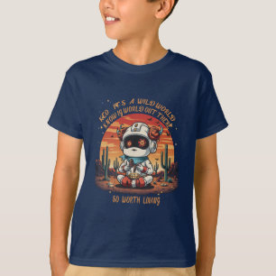 Kosmischer Frieden in einer wilden Welt T-Shirt