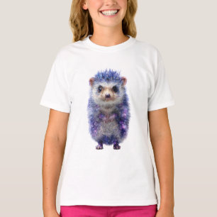 Kosmischer Galaxie Welt Igel Kinder T-Shirt