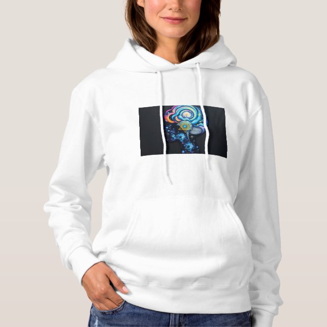 Kosmischer Geist - Erforschen Sie das Universum im Hoodie (Vorderseite)