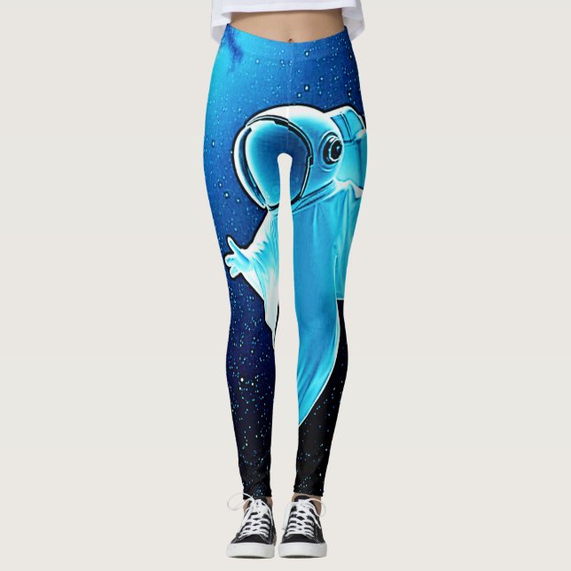 Kosmischer Geist im Raumdesign Leggings (Vorderseite)