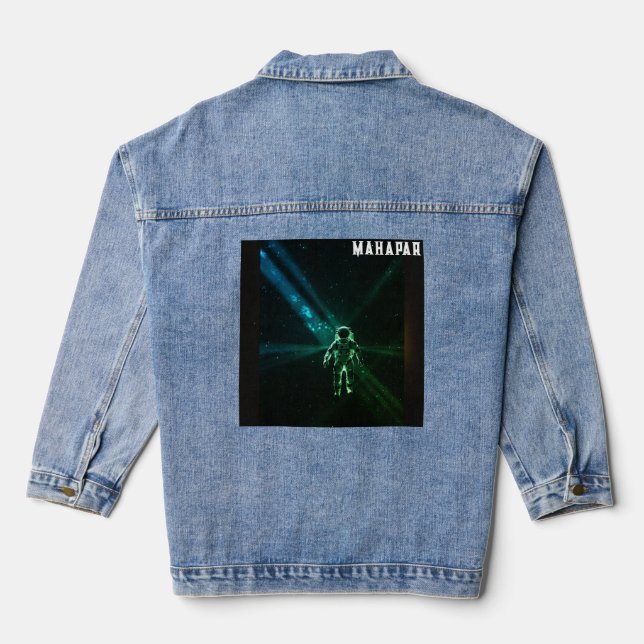 Kosmischer Glanz Astronaut Jeansjacke (Rückseite)