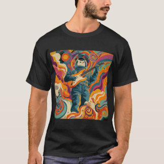 Kosmischer Katzen-Gitarrist T-Shirt