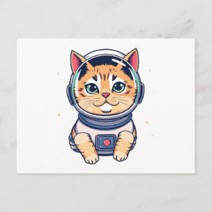 Kosmischer Katzen Spaß spielend Postkarte