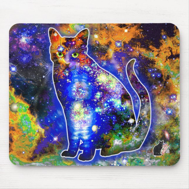 Kosmischer Katzenepsilon Mousepad (Vorne)
