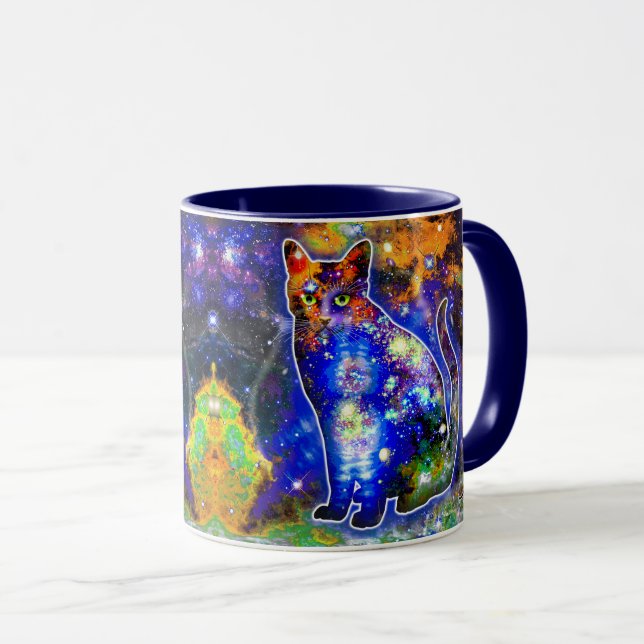 Kosmischer Katzenepsilon Tasse (VorderseiteRechts)