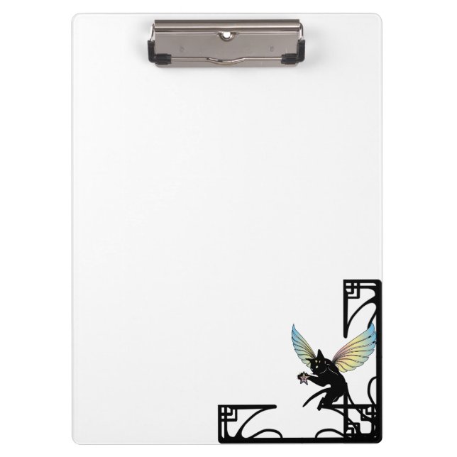 Kosmischer Katzenmond und Sterne Klemmbrett (Vorderseite)