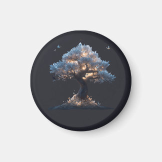 Kosmischer Kristallbaum Kunst – Träumendes Naturde Magnet