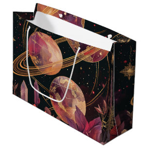 Kosmischer Kristallberingter Planet Fantasie Kunst Große Geschenktüte