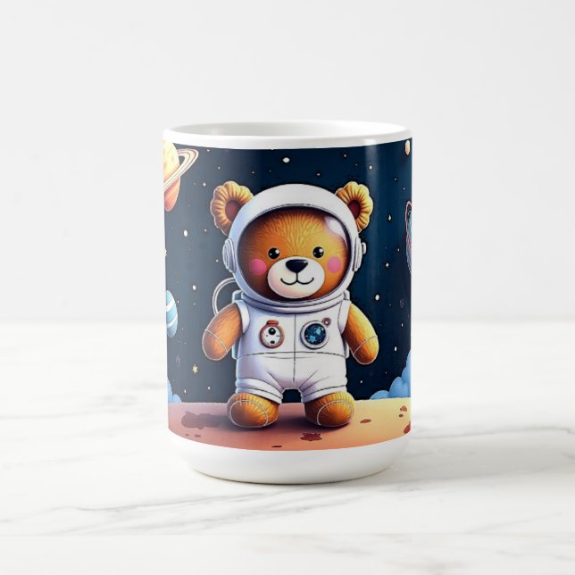 Kosmischer Kuschel-Astronaut-Bär Kaffeetasse (Mittel)