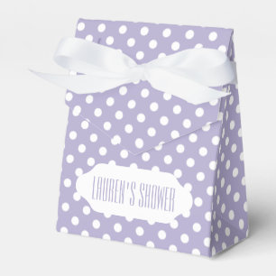 Kosmischer Lavendel/lila Polka dotiert Zollfavoris Geschenkschachtel