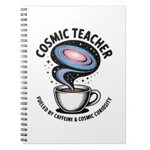 Kosmischer Lehrer   Lustige Galaxie Kaffee & Neugi Notizblock