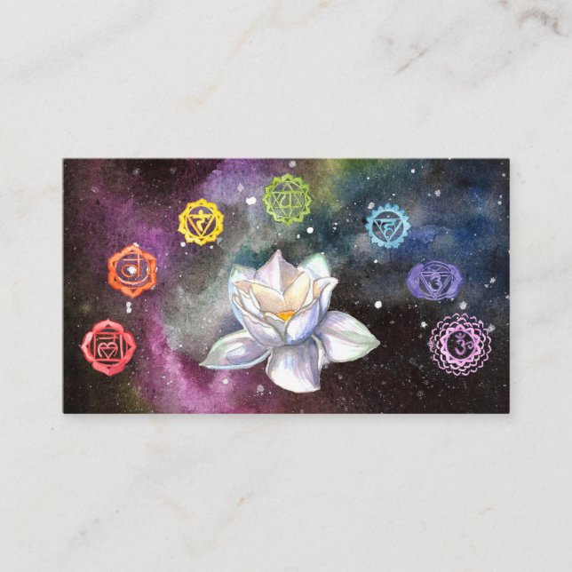 *~* Kosmischer Lotus Celestial Chakra Symbole Kosm Visitenkarte (Vorderseite)
