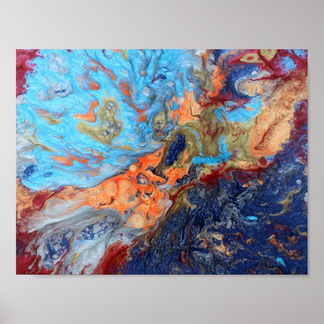 Kosmischer Marmor Poster (Vorne)