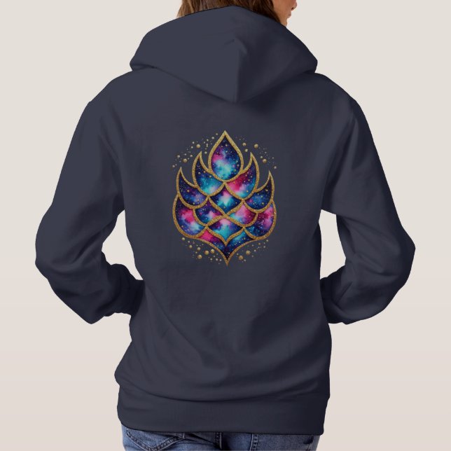 Kosmischer Mermaid-Schwanz Hoodie (Rückseite)