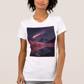 Kosmischer Meteor Mountain T - Shirt - Surreal Nig